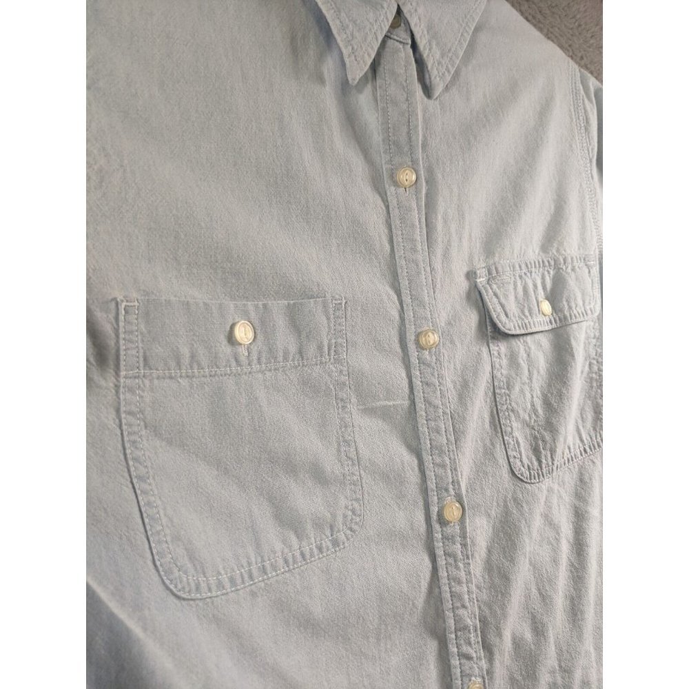 Lauren Jeans Company Ralph Lauren Shirt Women Medium Long Sleeve Button Chambray - Picture 11 of 13